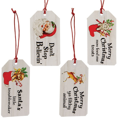 4/Set Merry Christmas Ya Filthy Animal Gift Tags