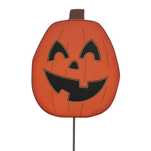 Jack O'Lantern Planter Stake 12"H