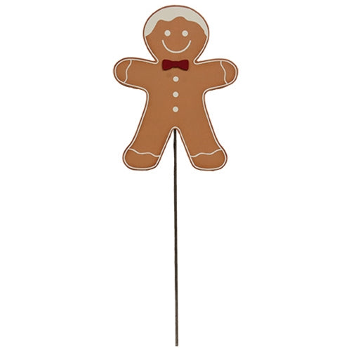 Gingerbread Boy Planter Stake