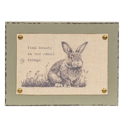 Spring Bunny Fabric Print Block - 3 Asstd.