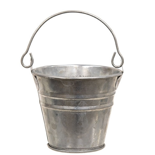 Galvanized Metal Pail w/Handle Small