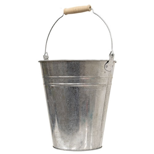 Galvanized Metal Pail w/Handle Large