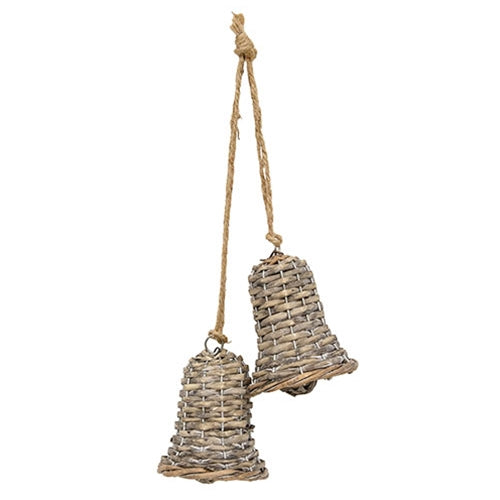 Gray Willow Bells Pair Ornament