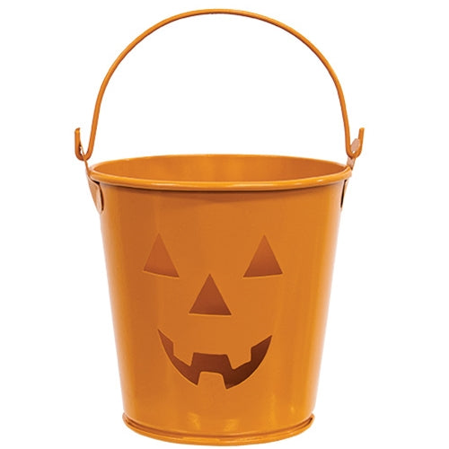 Orange Jack O Lantern Luminary Bucket