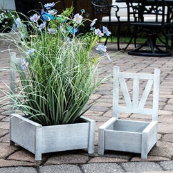 2/Set - Garden Chair Planter Boxes