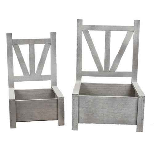 2/Set - Garden Chair Planter Boxes