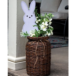 Brown Willow Milk Can Basket