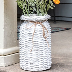 White Willow Milk Can Basket