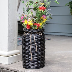 Black Willow Milk Can Basket