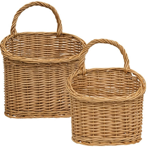 2/Set - Natural Willow Hanging Wall Baskets