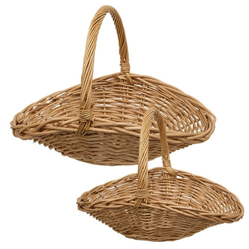 2/Set - Natural Willow Flower Gathering Baskets