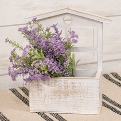 Distressed White Wooden Window Planter Box