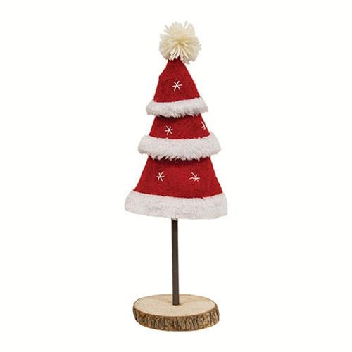 Santa Tiered Felted Tree Large