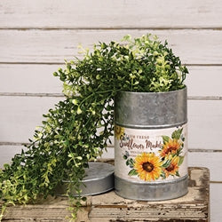 Farm Fresh Sunflower Market Metal Canister