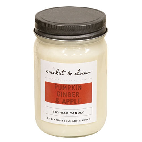 Pumpkin Ginger & Apple Mason Jar Candle 12 oz