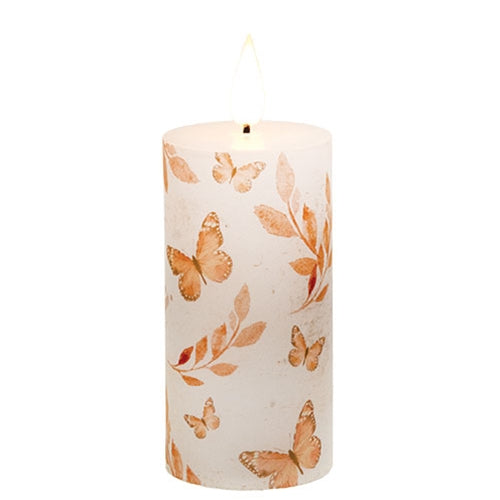 Apricot Breeze Butterfly Timer Pillar 2" x 4"