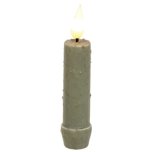 Sage Green LED Timer Taper - 4.5"H