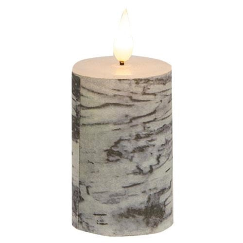 Birch Look LED Timer Votive 2" x 3"