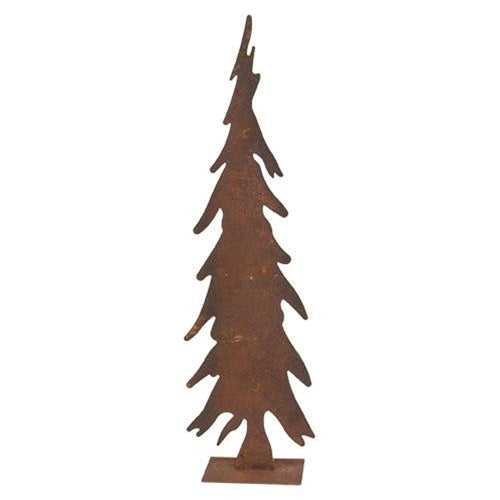 Rusty Metal Christmas Tree 23"