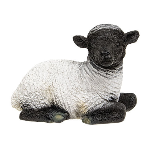 Right Facing Black Face Resin Sheep