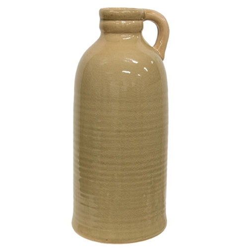 Tall Tan Porcelain Jug w/Handle