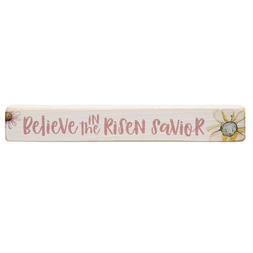 Believe in the Risen Savior Painted Wood Block 12"