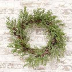 Glittered Woodland Pine Wreath 21"