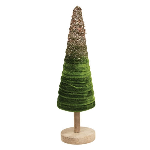 Sparkle Velvet Christmas Tree 12"H