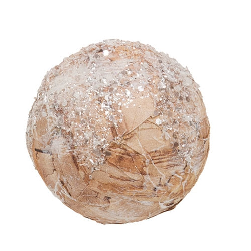 Sparkle Birch Ball Ornament 3"