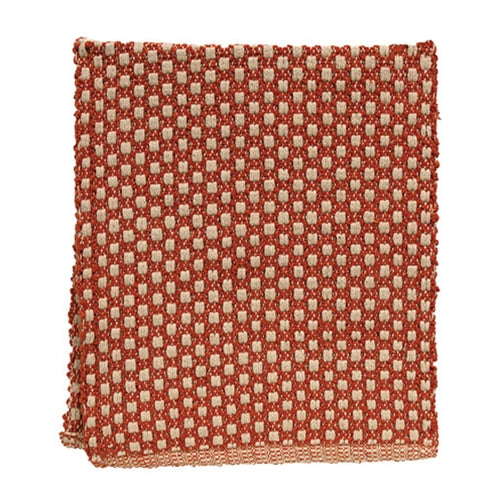 Pumpkin & Cream Cottage Weave Short Runner