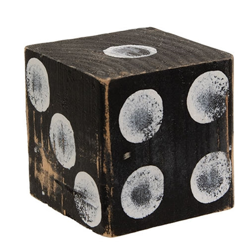 Distressed Wooden Black Die