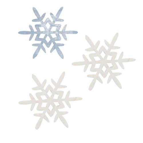 Frosty Winter Snowflake Bowl Filler 1.5" 3 Asstd.
