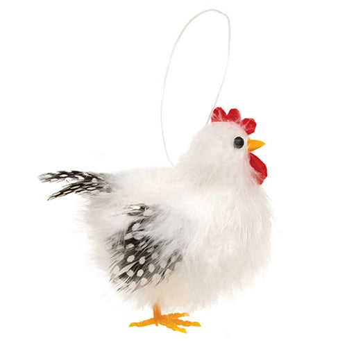 Fuzzy Chicken Ornament