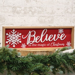 Believe Snowflake Sign