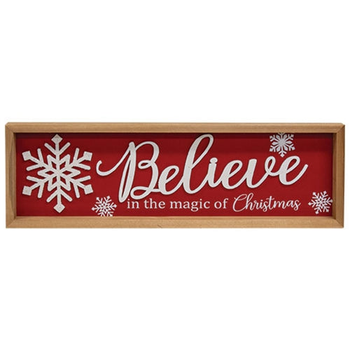 Believe Snowflake Sign