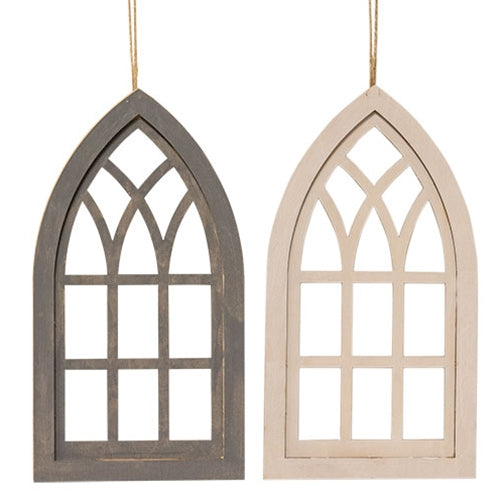 *Church Window Ornament - 2 Asstd