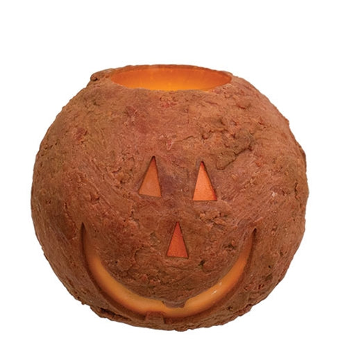 Jack O Lantern Round LED Cake Candle 4" x 3.5"