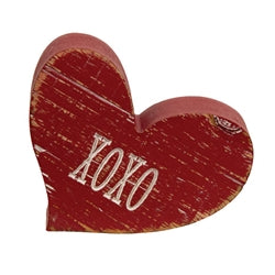 Engraved Distressed Wooden Conversation Heart - 6 Asstd.