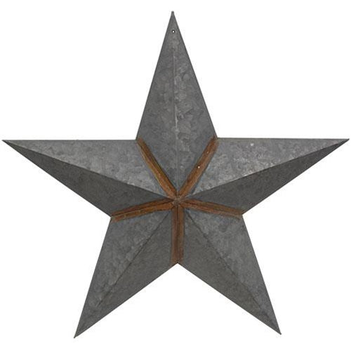 Rusty Galvanized Barn Star 18"