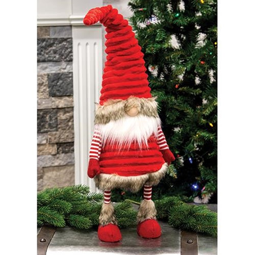Large Plush Velvet Red Wobble Santa Gnome