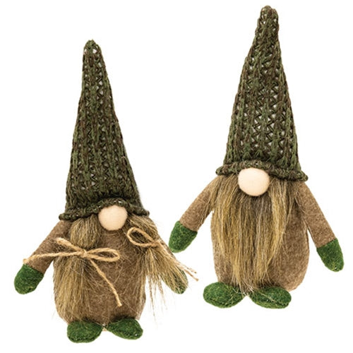 Mr & Mrs Gnome Green Hat - 2 Asstd