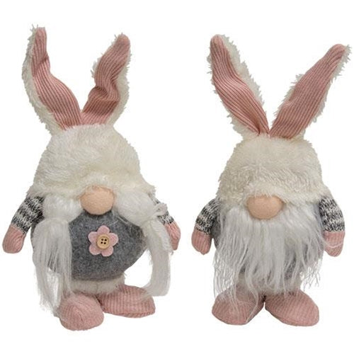 Mr. & Mrs. Striped Bunny Gnome 2 Asstd.