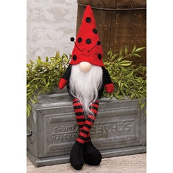 Ladybug Dangle Leg Gnome