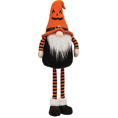 Halloween Pumpkin Standing Gnome