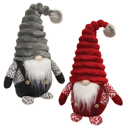 Nordic Red & Gray Ribbed Gnome 2 Asstd