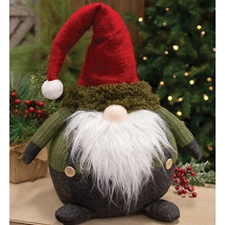 Plush Mossy Santa Gnome w/Overalls