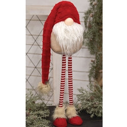 Standing Red Fuzzy Gnome w/Dangle Hat