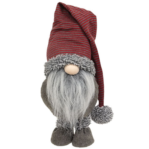 Red/Gray Striped Gnome w/Dangle Hat