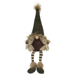 Mr  & Mrs Green Knit Dangle Leg Gnome - 2 Asstd