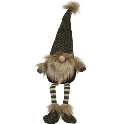 Mr  & Mrs Green Knit Dangle Leg Gnome - 2 Asstd